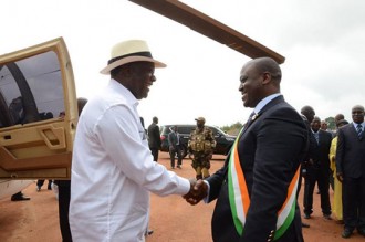 Côte dÂ’Ivoire : Ferké, Ouattara rend hommage à  Soro pour avoir dirigé la rébellion de 2002